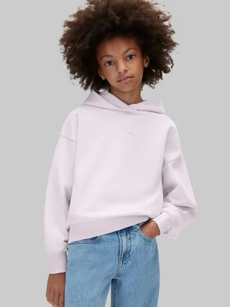 Calvin Klein Jeans hanorac cu glugă pentru copii din violet