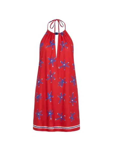 Rochie mini Staud cu gât halter roșu