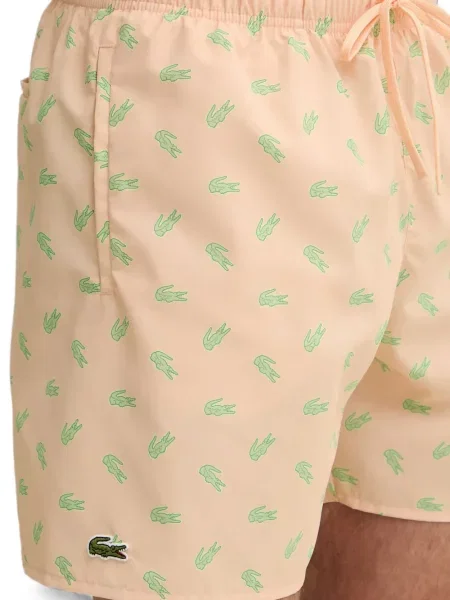 Slip de baie Lacoste cu imagine roz