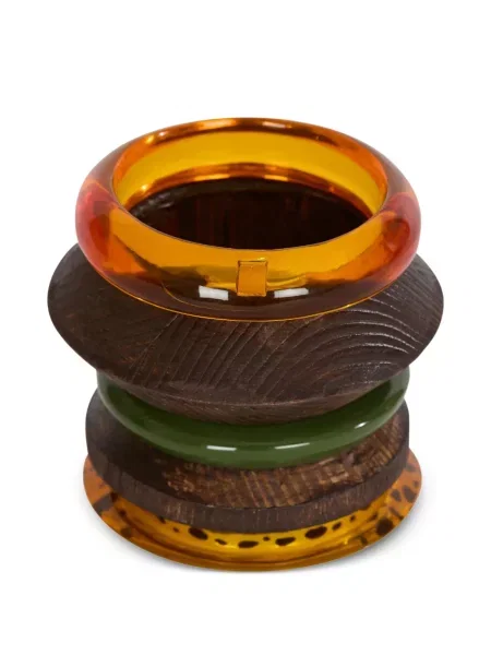 Sutien Balmain cu imprimeu geometric maro