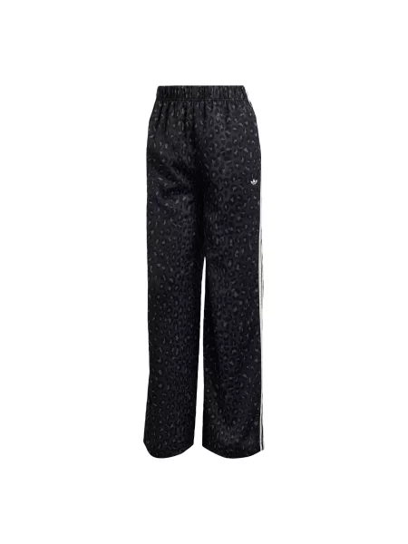 ADIDAS ORIGINALS Kelnės Wide Leg Satin tamsiai pilka / juoda balta