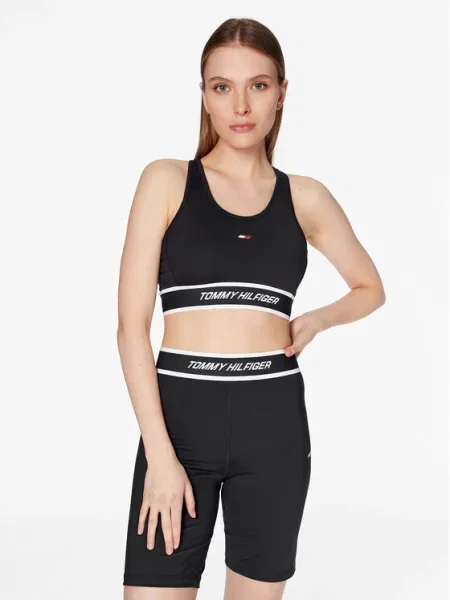 Olcsóbban. Tommy Hilfiger Mid Int Tape Racer Back fitness melltartó. Méret: M kék