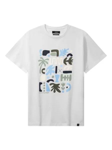 Clean Cut Copenhagen Tricou Huberto bej / albastru deschis / oliv alb
