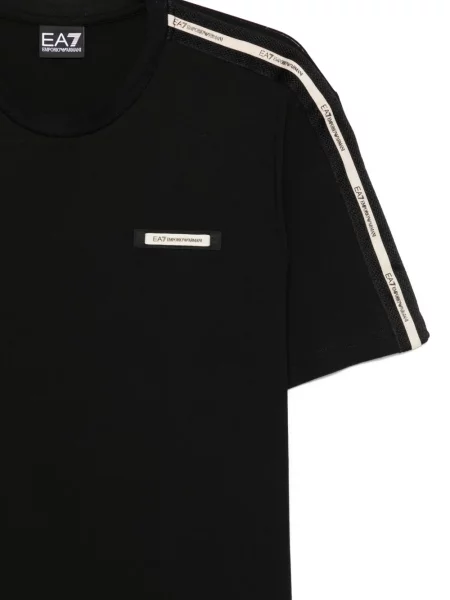 Μπλούζα Ea7 Emporio Armani με αυτόγραφο μαύρο