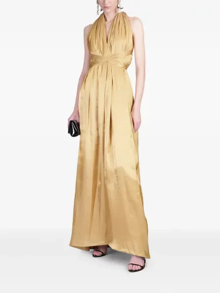 Rochie maxi Rhea Costa de costum auriu