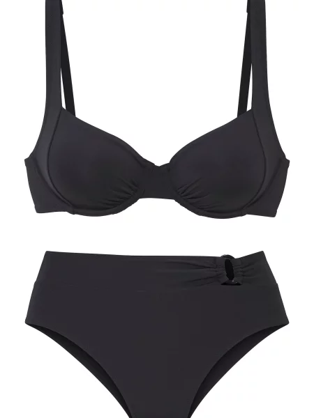 LASCANA Costum de baie două piese negru