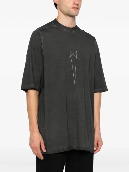 Тениска Rick Owens Drkshdw с кръгло деколте сиво