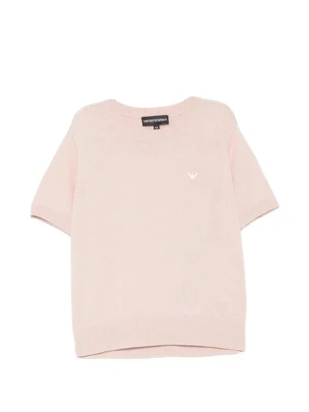 Top dziecięcy Emporio Armani różowy