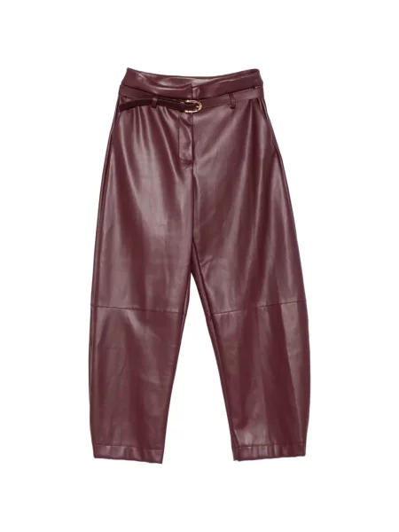 Cu centură pantaloni Imperial din piele roșu