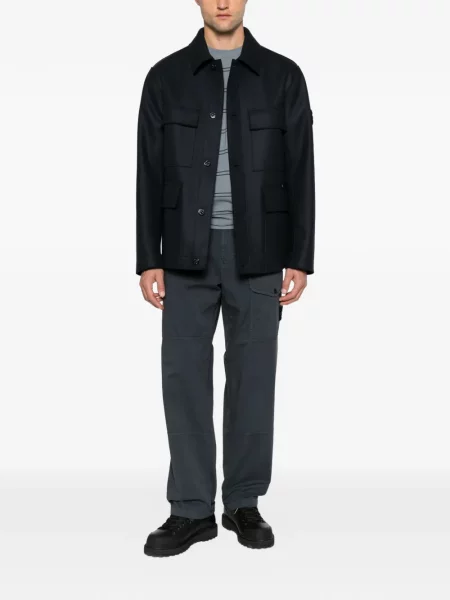 Palton Stone Island cu strasuri albastru
