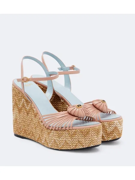Espadrile Valentino Garavani din piele bej