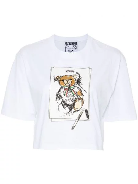Ursuleț de pluș top Moschino alb