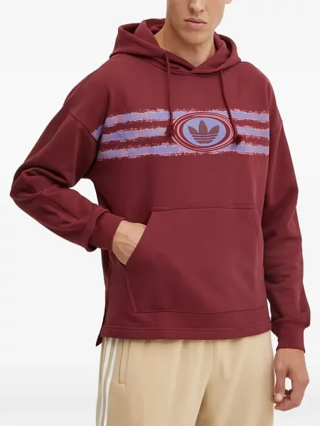 Majica s kapuljačom Adidas s kapuljačom crvena