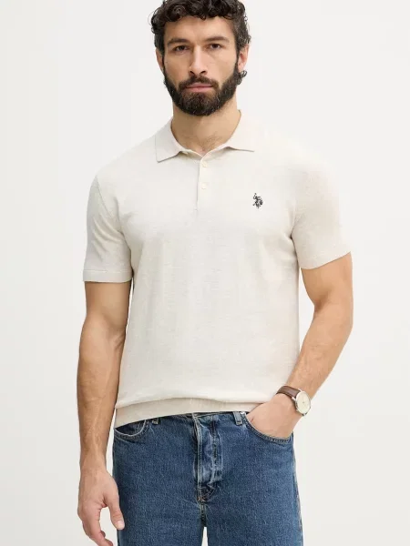 Tricou polo U.s. Polo Assn. bej