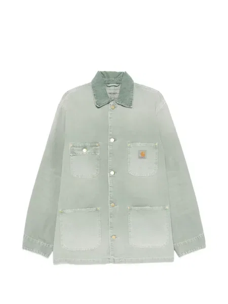 Gulerat geacă Carhartt Wip de catifea cord cu autograf verde