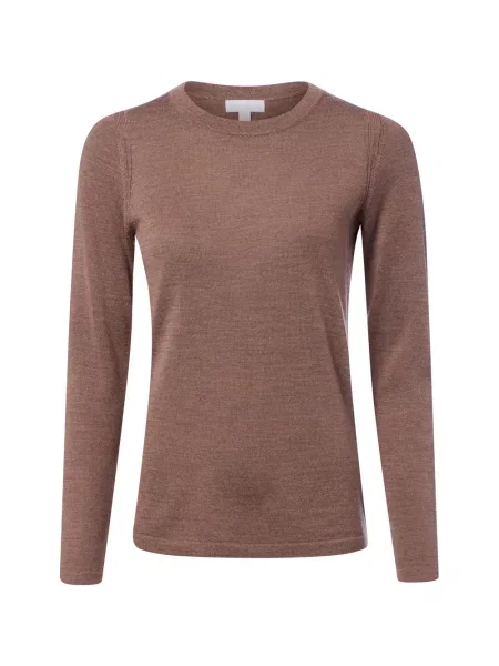 Brookshire Sweter z dzianiny merino Kobiety Wełna S brązowy