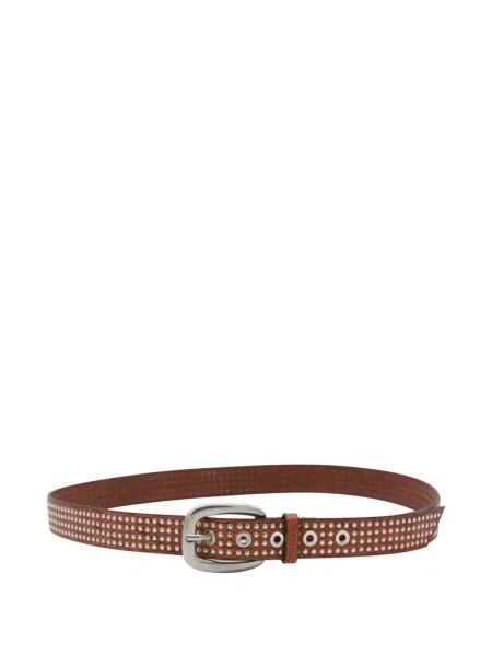 Kožni remen Golden Goose sa šiljcima zlatna