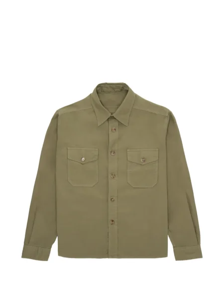 Cămașă Fortela din țesătură twill verde