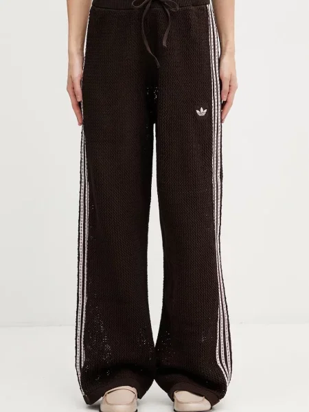 Pletena trenirka Adidas Originals rjava