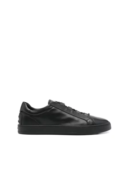 Sneakersy Tod's skórzane z elastyczną talią z paskiem czarne