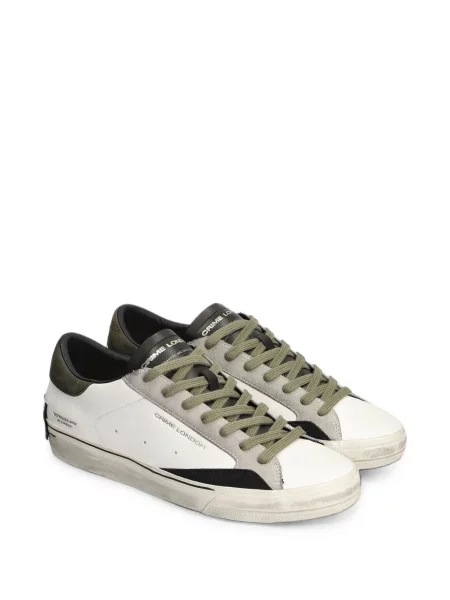 Sneakers Crime London με φθαρμένο εφέ λευκό