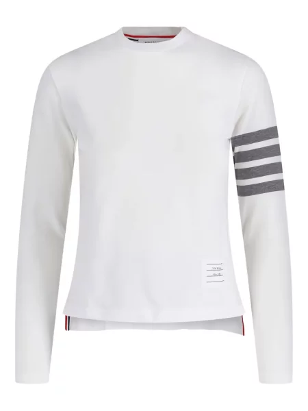 Tricou Thom Browne cu dungi alb