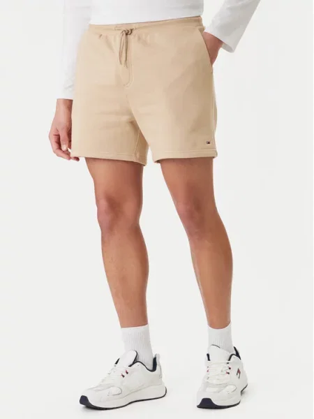 Tommy Jeans Športne kratke hlače bež