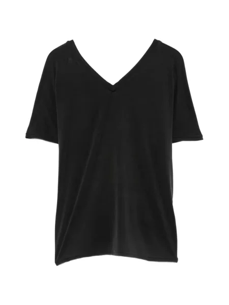 Tricou Rrd cu decolteu în V negru