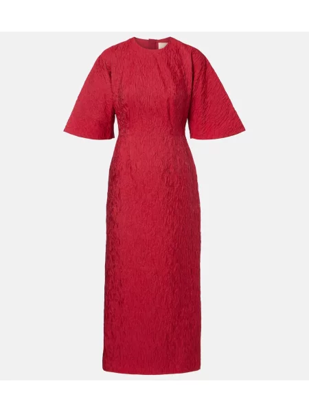 Térdig érő öltöny midi ruha Roksanda piros