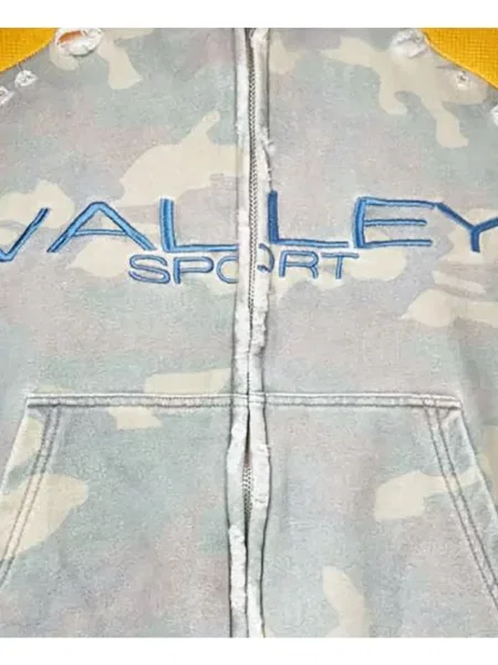 Суичър с качулка Vale с протрити краища
