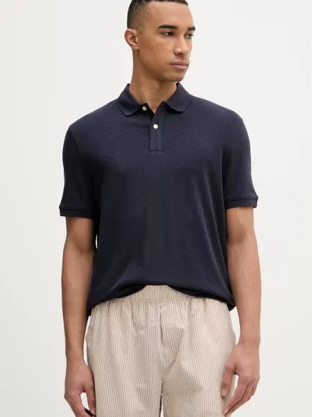 Guess polo z lyocellem