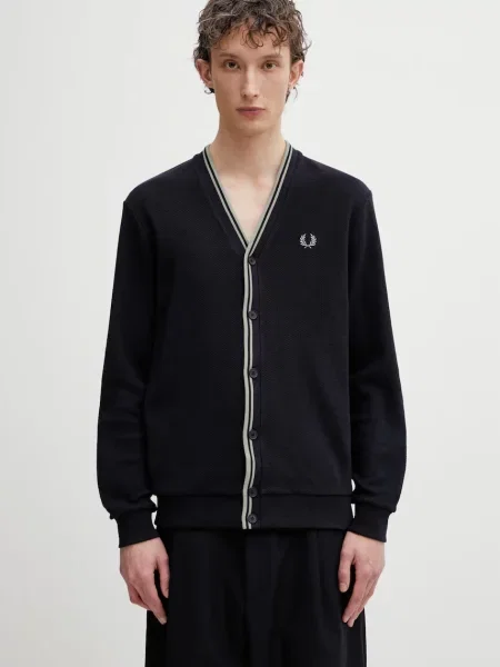 Fred Perry kardigan bombažen modra