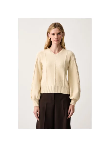 Pulover Armani Exchange de lână bej