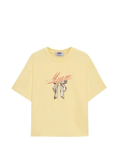 Tricou Msgm cu funde galben