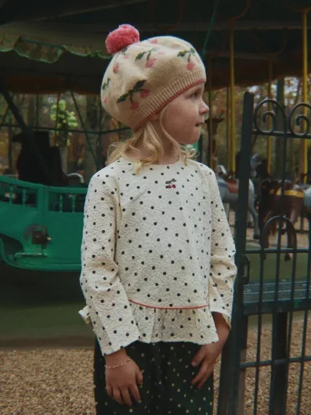 Konges Sløjd bluză cu volane pentru copii din cu ELIN BLOUSE GOTS alb