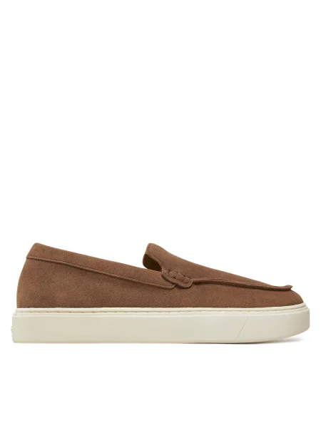 Calvin Klein Мокасини Moccasin Suede кафяв
