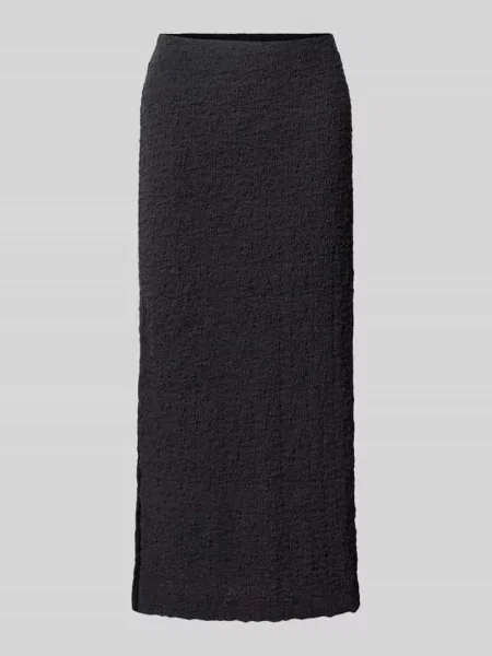 Spódnica midi o dopasowanym kroju z mieszanki bawełny Tom Tailor Denim czarna