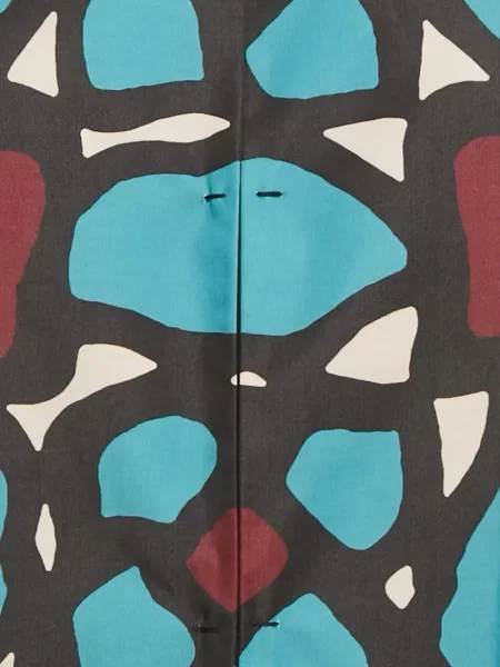 Sukienka mini Paule Ka z nadrukiem w abstrakcyjne wzory garniturowa niebieska