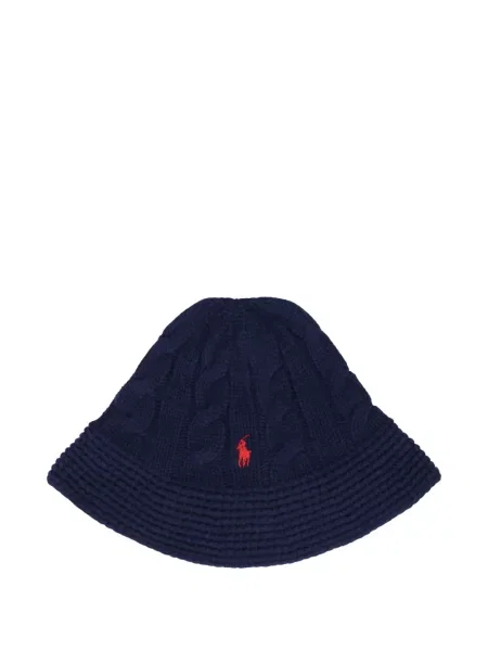 Pălărie Polo Ralph Lauren tricotate albastru