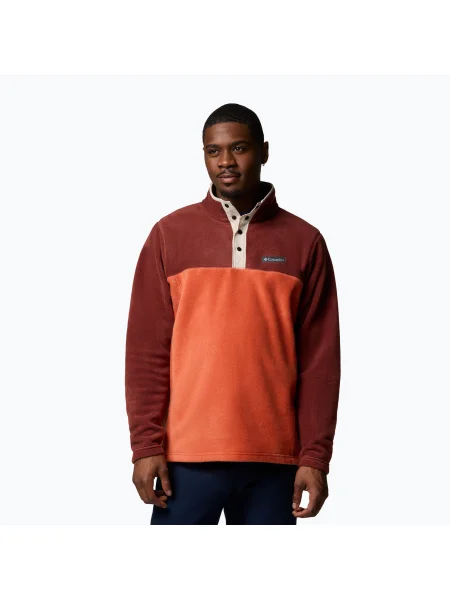 Мъжки суитшърт Steens Mountain Half Snap tuscan/spice на Columbia оранжево