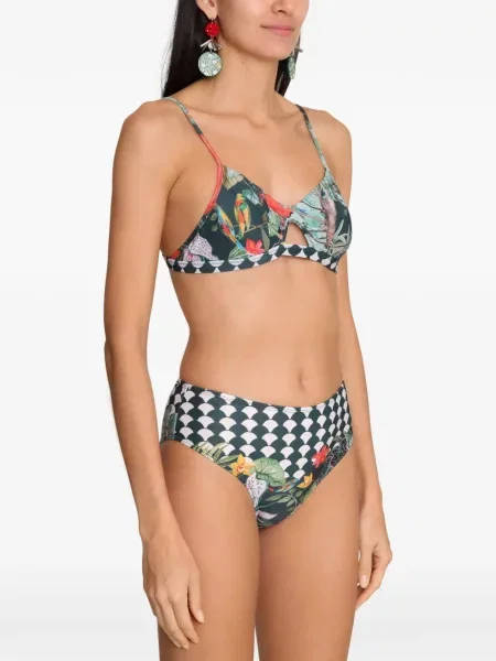 Raštuotas atogrąžų bikini Amir Slama juoda