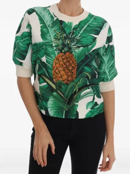 Top Dolce & Gabbana cu paiete verde