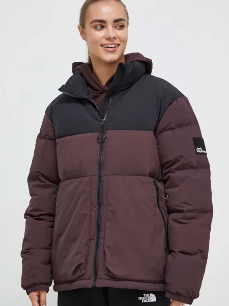 Пухено яке Jack Wolfskin зимен модел виолетово