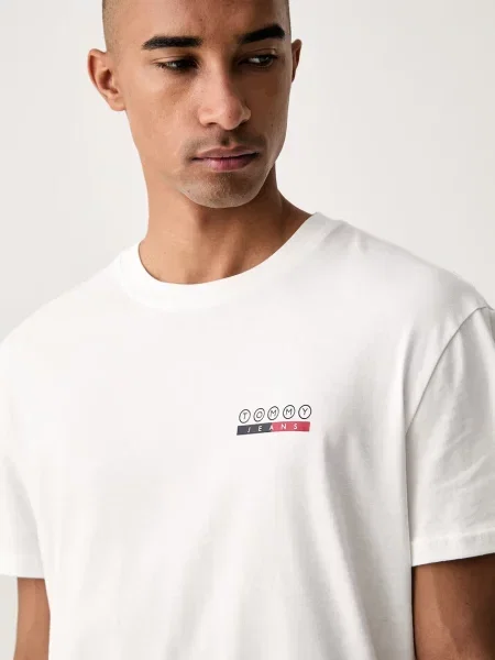 Tommy Jeans тениска мъжка от бяло