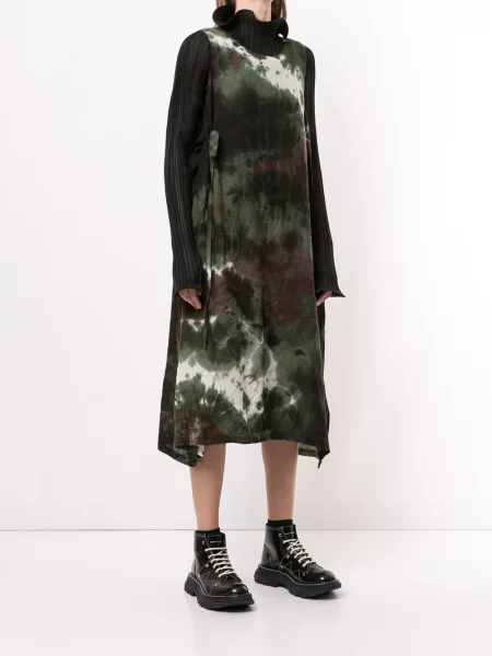 Rochie Y's fără mâneci cu legături verde