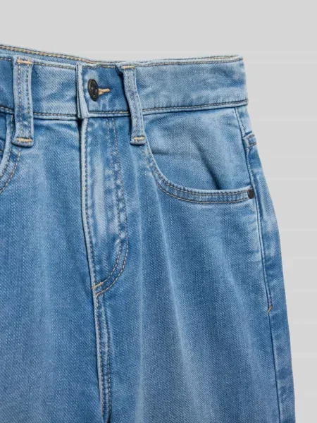 Spodnie o kroju baggy o kroju relaxed fit z mieszanki bawełny S.oliver Red Label niebieskie