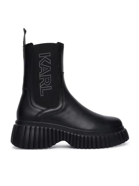Botine KARL LAGERFELD Kreeper Wedge negru