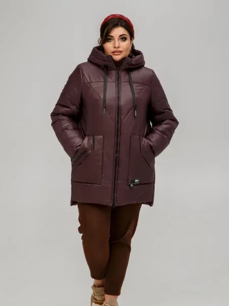 Зимова куртка All Posa бордовий