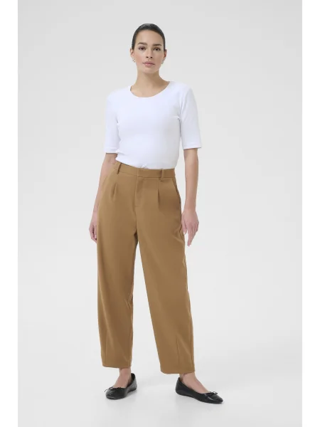 Kaffe Pantaloni cutați deschis maro