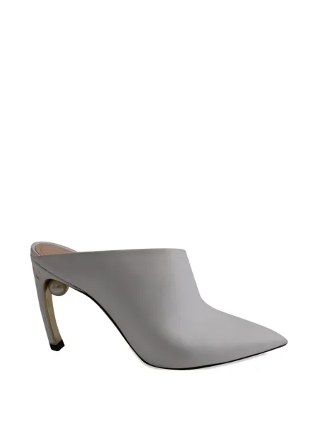 Papuci tip mules Nicholas Kirkwood din piele alb